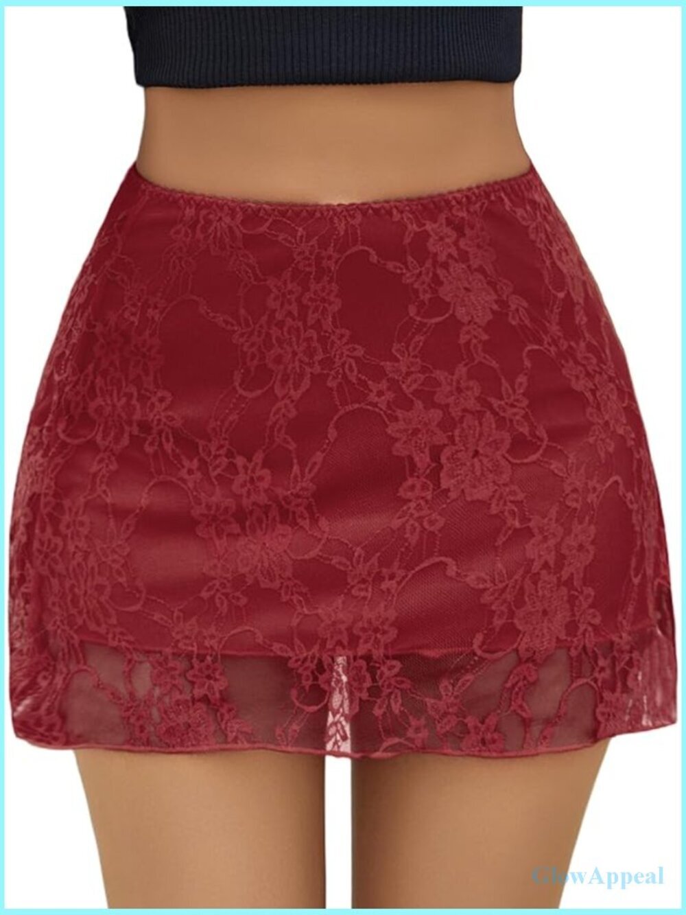 Sexy Y2K Lace Mini Skirt Bodycon Flared Half Slip Going Out